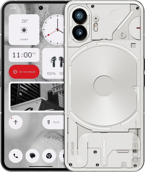 Nothing Téléphone (2) (512 Go, Blanc, 6.70", Double SIM, 50 Mpx, 5G)
