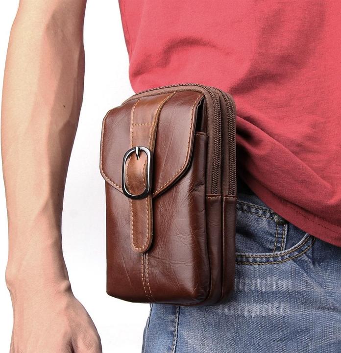 Actual product image Cover-Discount Universal - double zipper belt bag brown