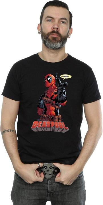 Actual product image Deadpool Mens Hey You Cotton T-Shirt (M)