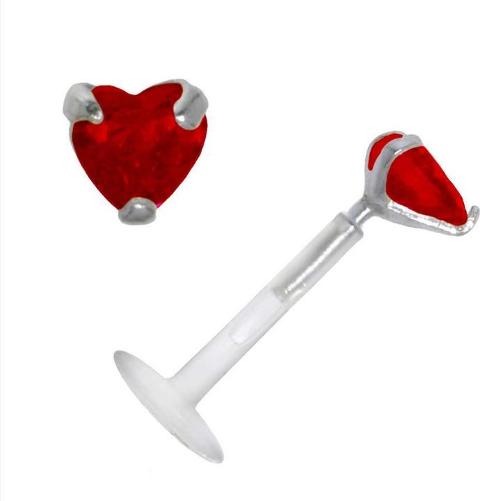 Actual product image Bijouteria Piercing for lip/Tragus (Bioplastic, Silver 925, Zirconia)
