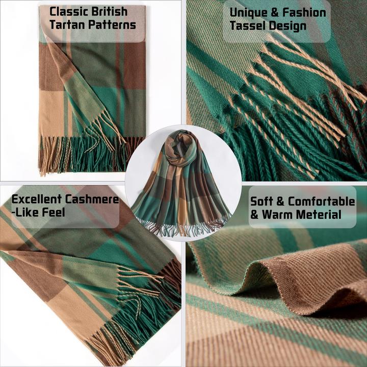 Produktbild Only-Bags.Store Winter Senior karierter Kaschmirschal, karierter Pashmina übergrosser Herbstschal Stolen