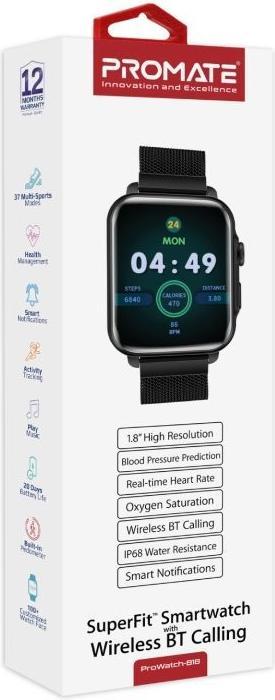 Actual product image ProMate ProWatch-B18 Black SmartWatch