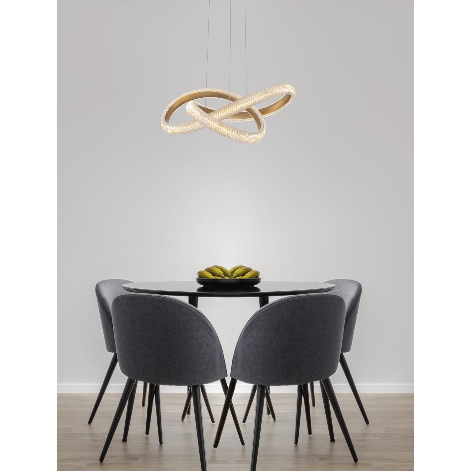 Thumbnail - Nova Luce, Pendelleuchte, MEDORA LED Pendelleuchte Messing 41,5W Warmweiss 120x52,5cm dimmbar 9748155