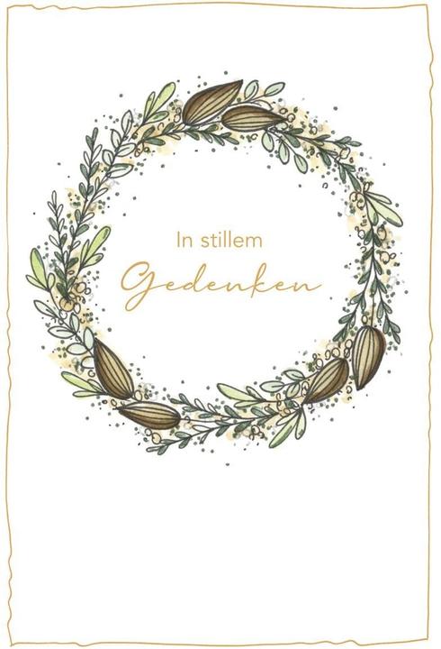 Actual product image ABC Trauerkarte Blätterkranz B6 (1 pcs.)