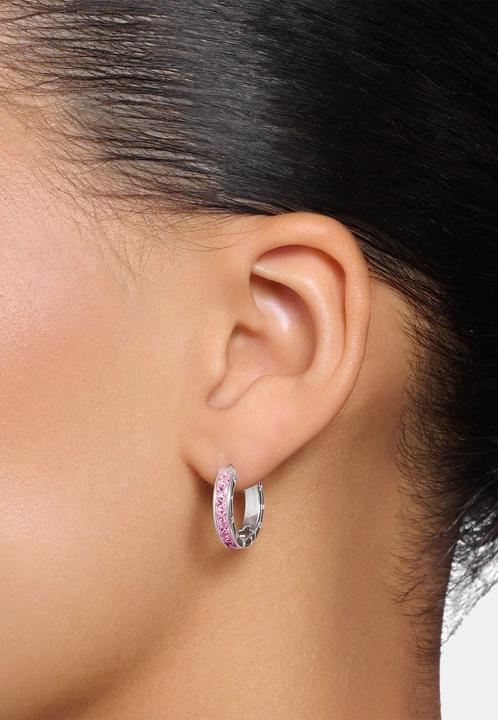 Produktbild Thomas Sabo Creolen pinke Steine pavé silber (925er Silber)