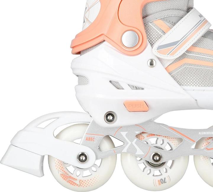 Actual product image Nils NH18190 2in1 WHITE AND PINK SIZE M. L(39-43) INLINE SKATES WITH DIMENSION. TUL. ICE HOCKEY EXTR (39, 40, 41, 42, 43)