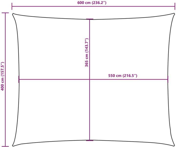 Produktbild vidaXL Sonnensegel (400 x 600 cm)