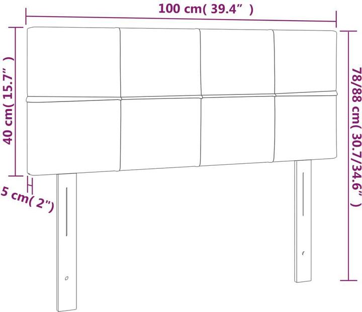 Actual product image VidaXL Ryanne (100 x 5 x 78/88 cm)