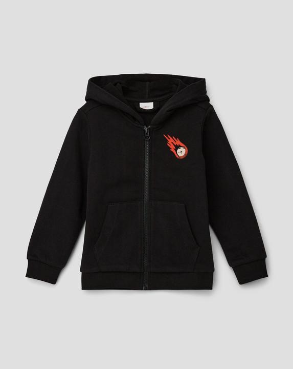 Produktbild s.Oliver Sweatshirt Jacke Sweatjacke mit grossem Rückenprint (104, 110)