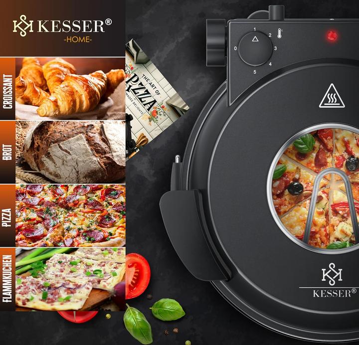 Produktbild Kesser Pizza-Ofen mit feuerfester Steinplatte & Timer
