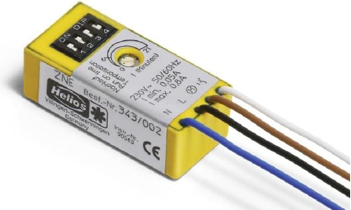 Helios Nachlaufschalter mit variabler Nachlaufzeit 230 V ZNE