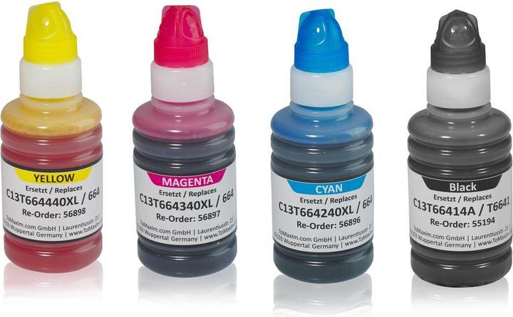 Image du produit Inkadoo Druckerpatronen kompatibel mit Epson C13T664440 / 664 XL Tintenpatrone (M, C, Y, CF)