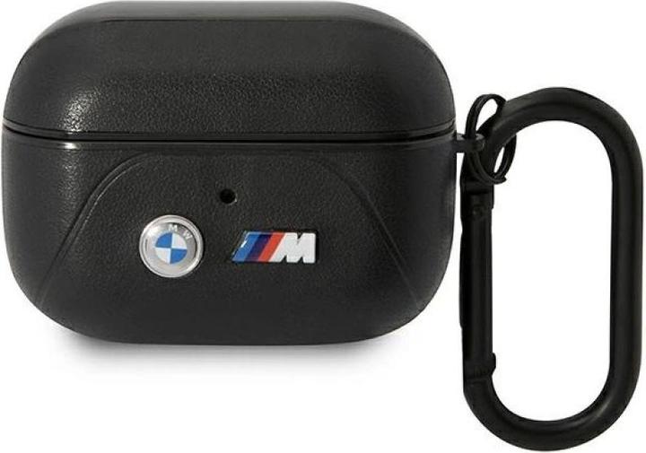 Actual product image BMW BMAP22PVTK AirPods Pro cover czarny/black Leather Curved Line (Headphone sleeve)