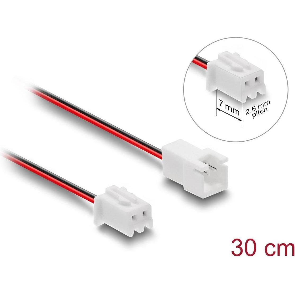 Delock Lüfter Verlängerungskabel Stecker zu Buchse 2 Pin, St, Cavo interno (PC)