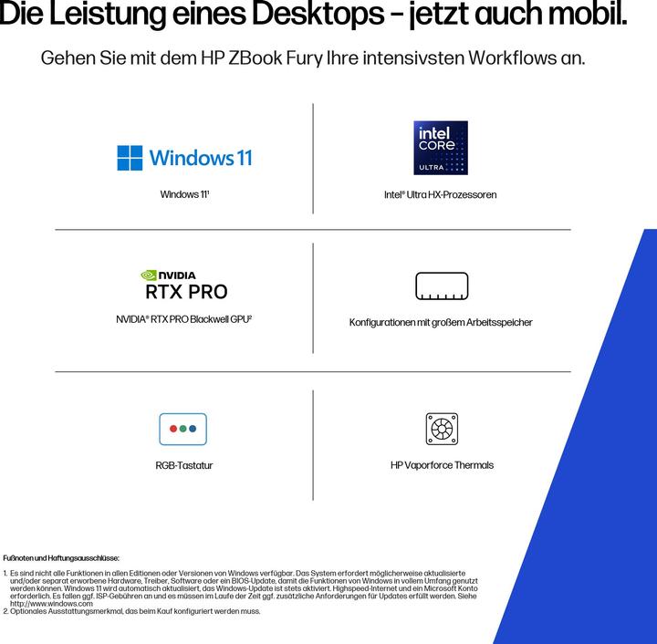 Produktbild HP ZBook G1i 16 Intel Core Ultra 9 285HX 40,6cm 16Zoll 64GB 1TB WQUXGA W11P 1Y War (DE) (16", 1000 GB, 64 GB, DE, Intel Core Ultra 9 285HX)