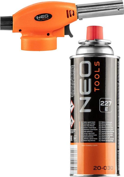 Neo Screw-on gas burner + butane gas cartridge, 227 g