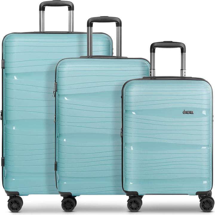 Produktbild D&N Travel Line 4300-Plus 4 Rollen Kofferset 3-teilig mit Dehnfalte (191 l)
