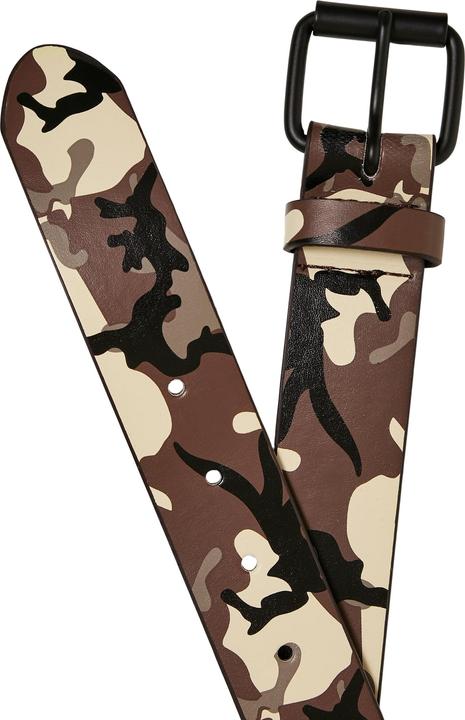 Actual product image Urban Classics Synthetic Leather Camo Belt - 16373 (S, M)