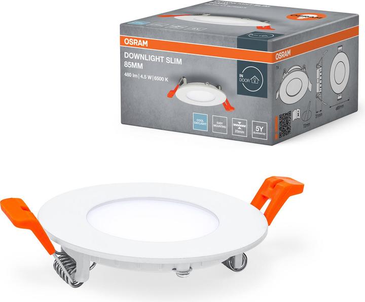 Actual product image Osram LED SPOT AND DOWNLIGHT RECESS SLIM 85mm 4.5W 6500K (240 lm)