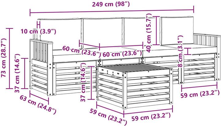 Immagine prodotto vidaXL Outdoor-Sofa