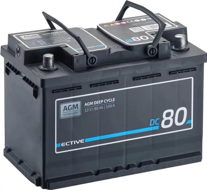 Image du produit Ective DC 80 AGM Deep Cycle 80Ah Versorgungsbatterie (12 V, 80 Ah)