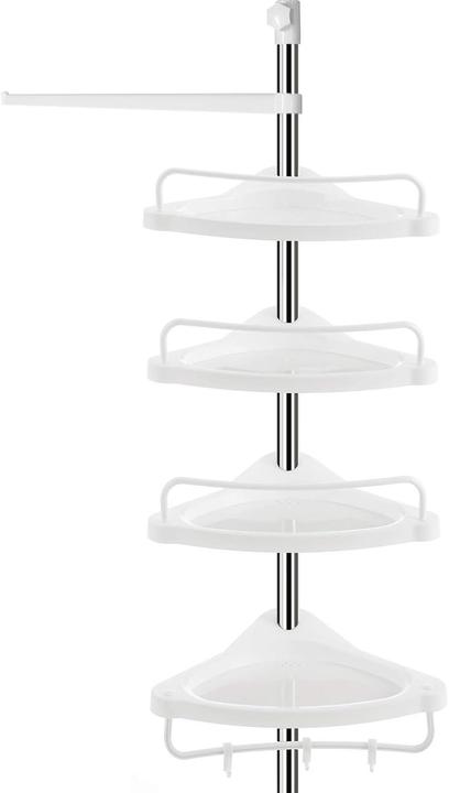 Actual product image Songmics Telescopic shower shelf BCB02SW white 25.0 x 35.0 x 85.0 - 300.5 cm