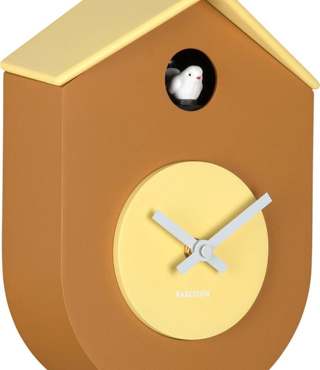 Produktbild Karlsson Wandklok Grato Cuckoo - Donkergeel - 9.2x17.5x33.2cm - Wandklok Scandinavisch
