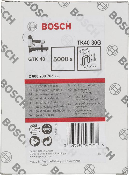 Productafbeelding Bosch Professional Zubehör Klem TK40 30G, 1,2 mm, 30 m