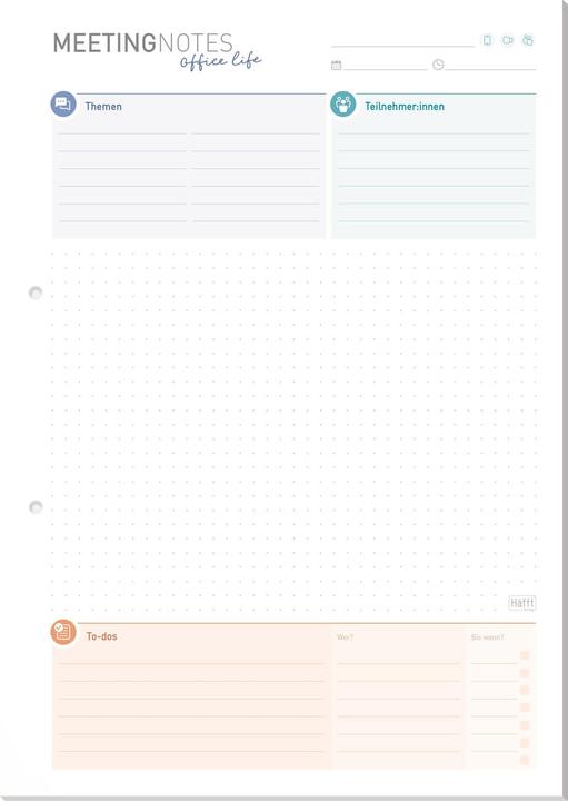 Produktbild Tisch-Block A4 Meeting-Notes (A4, Kein Einband)