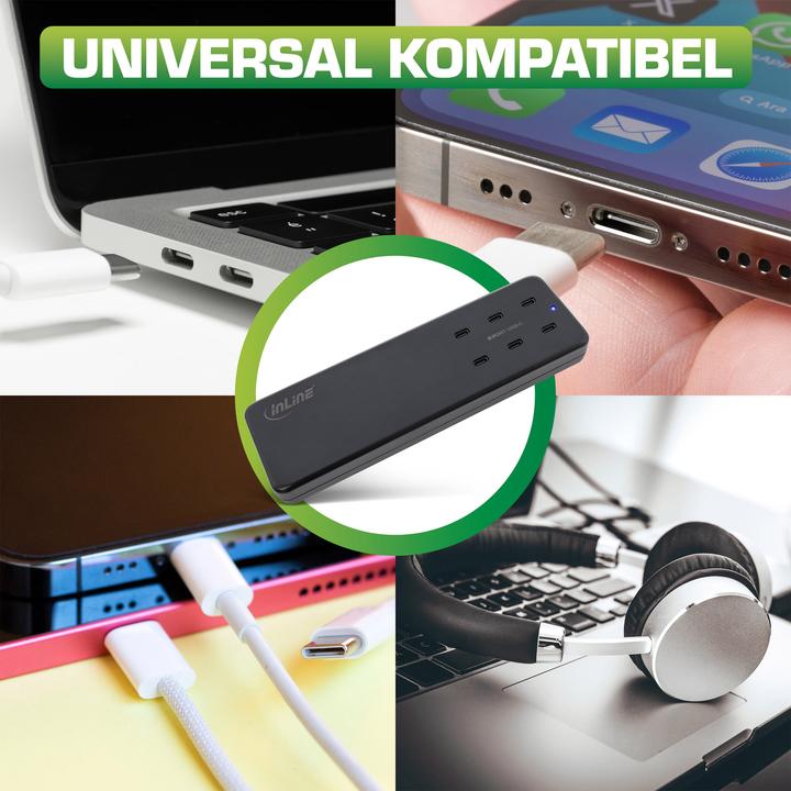 Produktbild InLine Multiport Netzteil (120 W, 6 Ports)