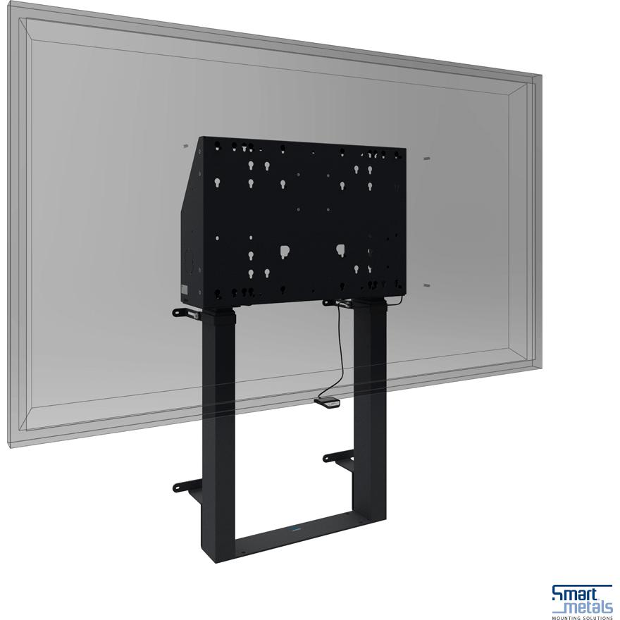 SmartMetals Wandlift Bodenmontage /120kg schw (Boden, Wand, 86", 120 kg), TV Wandhalterung, Schwarz