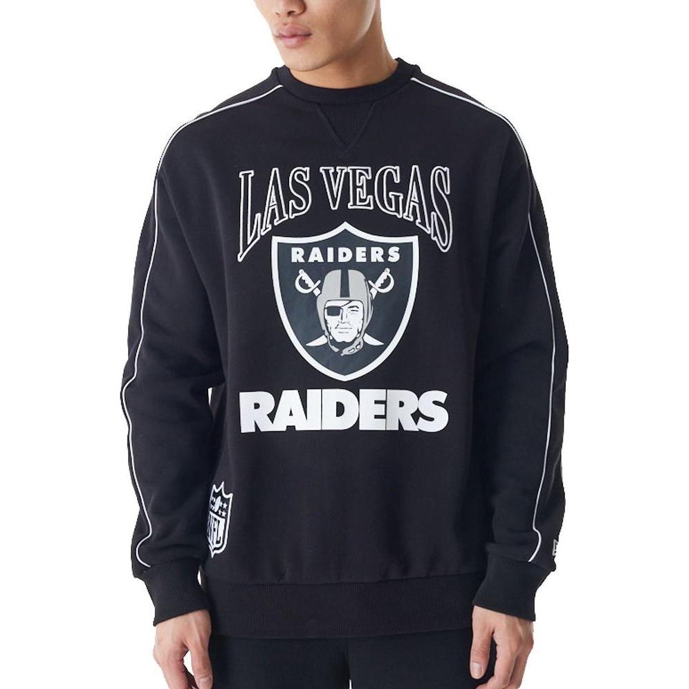 Thumbnail - New Era, Herren, Pullover, Fleece Pullover - PIPING Las Vegas Raiders - XL, Schwarz, (XL)