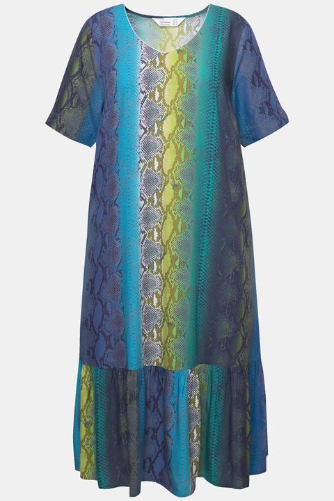 Produktbild Miamoda Midikleid, A-Line, Schlangen-Muster, Halbarm (46)