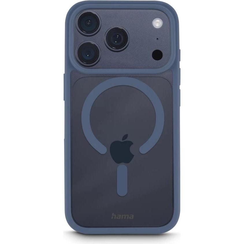 Hama Handyhülle "Frame Protect" f. iPhone 17 Pro, magnetisch, durchsichtig, Blau (Apple iPhone 17 Pro), Cover smartphone, Blu, Trasparente
