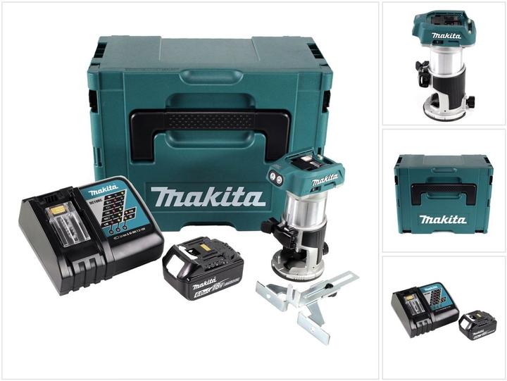 Makita DRT 50 RG1J Akku Multifunktionsfräse brushless 18V + 1x Akku 6,0 Ah + Schnellladegerät im Mak