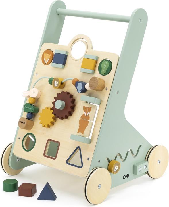 Image du produit Trixie Baby Chariot de jeu et d'apprentissage en bois avec animaux