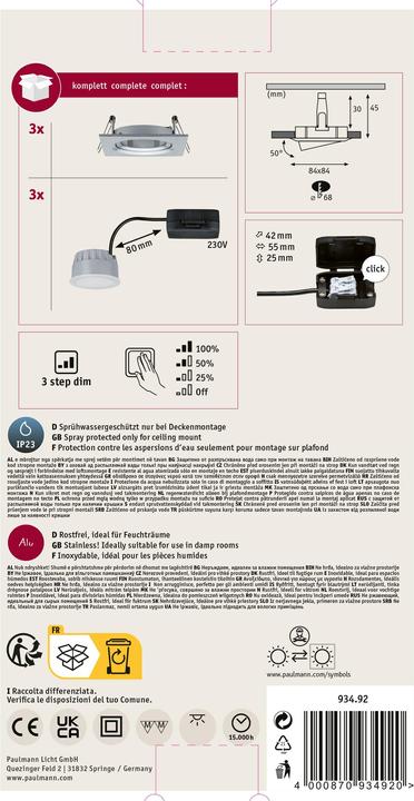 Produktbild Paulmann Einbauleuchte Nova Set (460 lm)