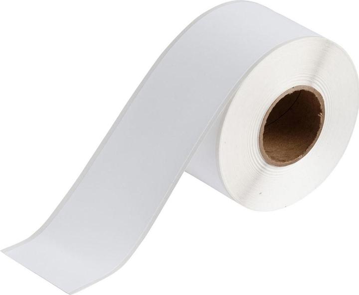 Brady J20C-2250-2569, Film polyester pour jet d'encre, blanc, mat, 57.15 mm x 30.48 m, permanent, continu (5.72 cm)