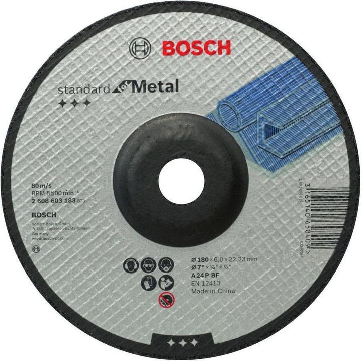 Actual product image Bosch Professional Zubehör PRO Metal grinding disc, 180 x 6 x 22.23 mm (A 24 P BF)