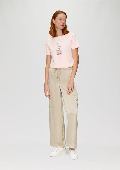 Produktbild S.Oliver T-Shirt T-Shirt mit Metallicprint auf der Front (46)