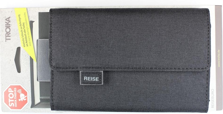 Actual product image Troika REISEBÜRO organiser case for travel documents, black, grey (Document & Wallet)