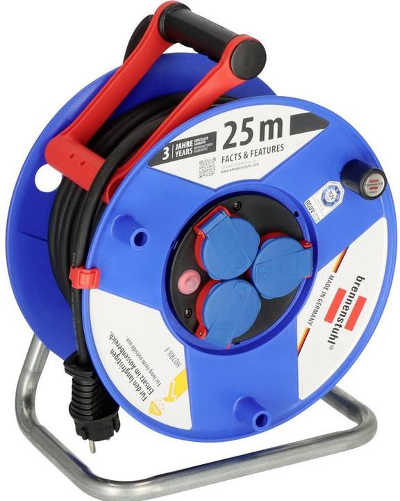 Productafbeelding Brennenstuhl IP44 Schuko kabelhaspel 25m 2,5mm (25 m, 2.50 mm²)