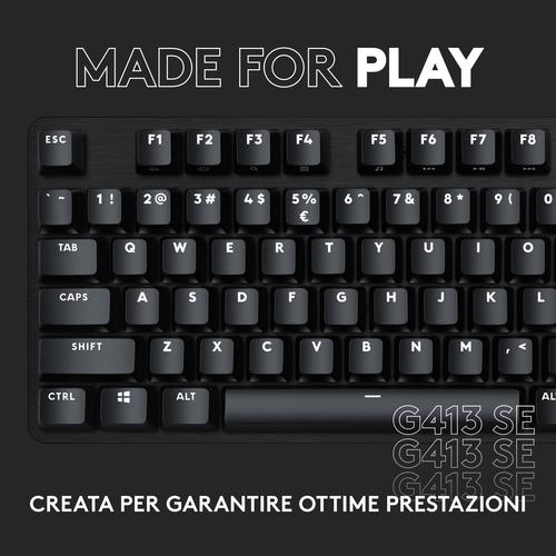 Image du produit Logitech G413 SE - BLACK - ITA - CENTRAL (IT, Filaire)