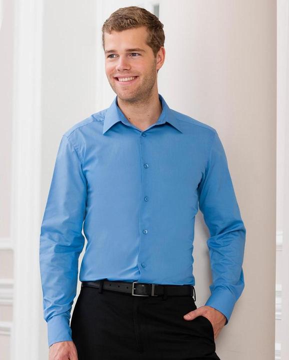 Produktbild Russell Collection Popeline Hemd Langarm pflegeleicht (3XL)