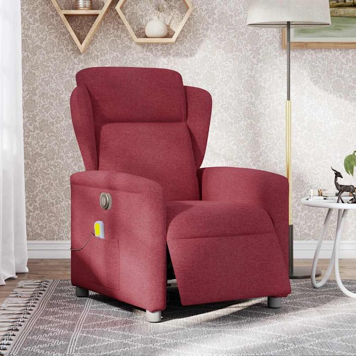 Produktbild VidaXL Massagesessel Elektrisch Weinrot Stoff