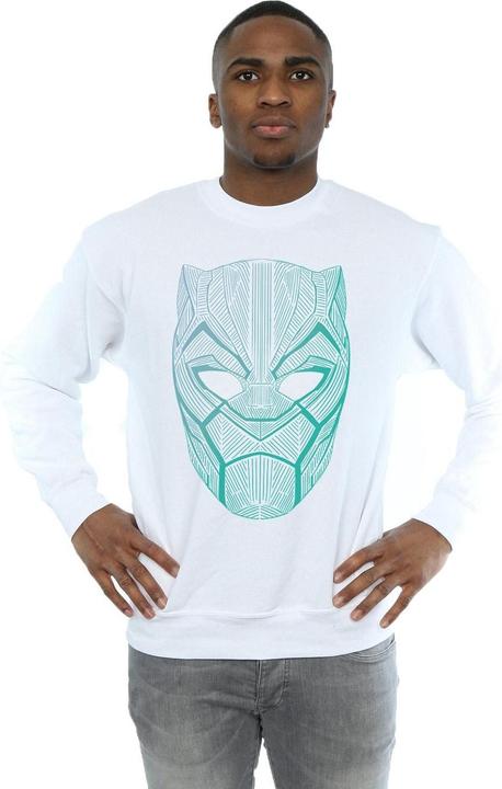 Actual product image Mens Black Panther Tribal Mask Cotton Sweatshirt (M)