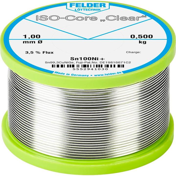 Felder Lottechnik ISO-Core Clear Sn100Ni+ (Lötspulenkit)