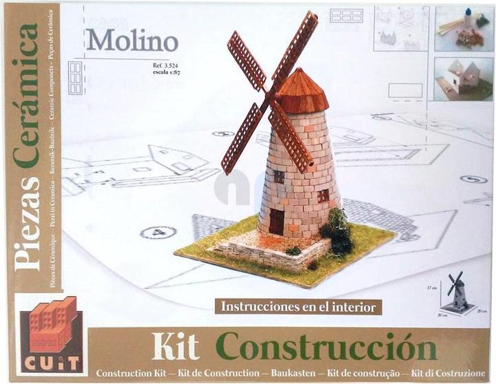 Actual product image Block Cuit. 3D ceramic model kit -Old windmill (20 x 17 x 20 cm)