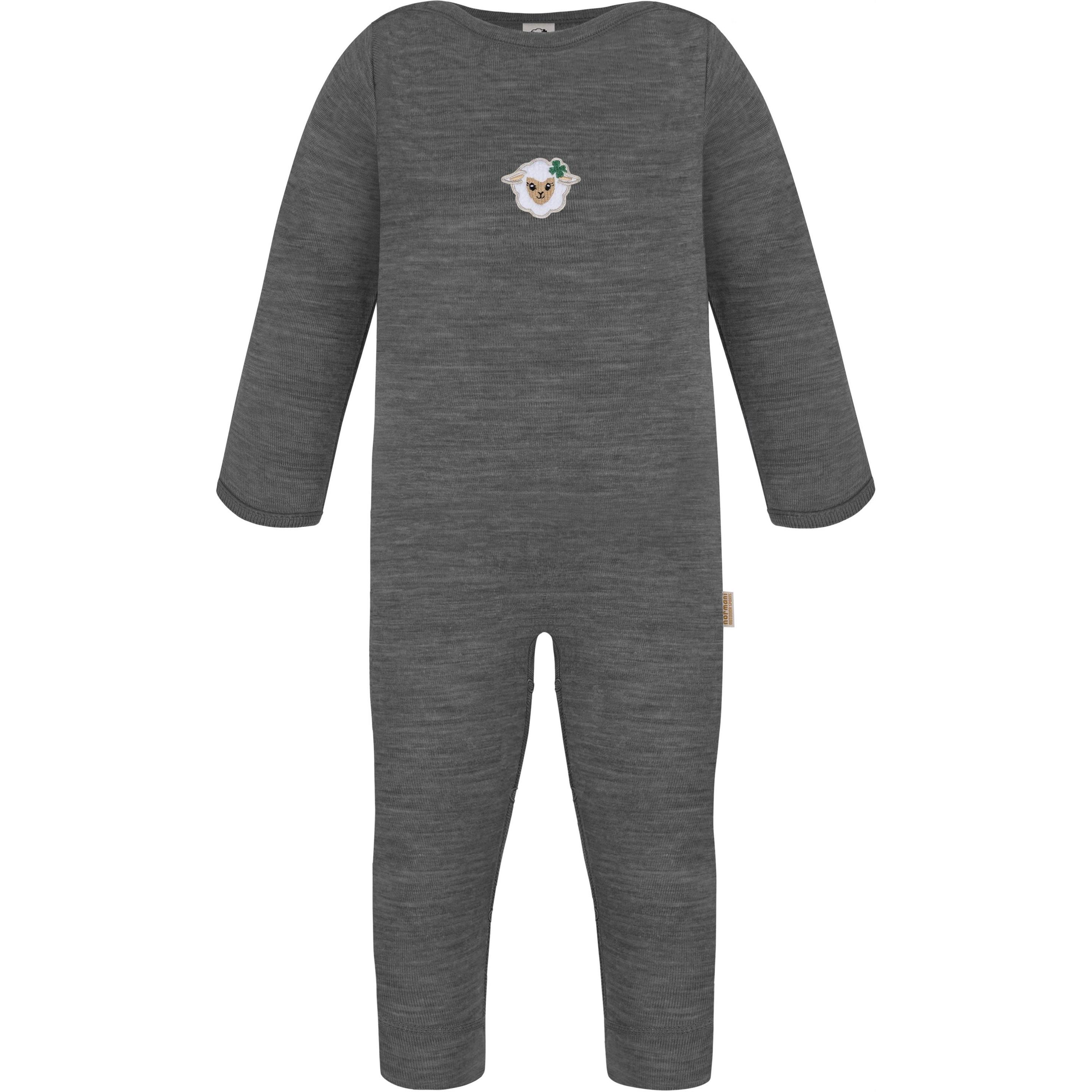 Normani, Herren, Strampler, Baby Merino Strampler „Tangoio" - 9597, Grau, (80)