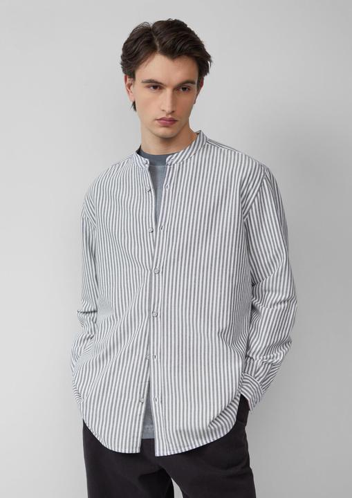 Produktbild S.Oliver Hemd Regular Fit: Stehkragenhemd aus gestreiftem Oxford (S)